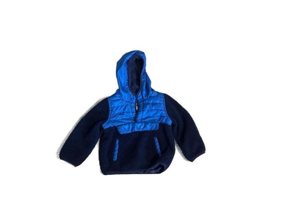 1 Madison Toddler Boy's Sherpa and Quilted Hooded Jacket, Size 4T